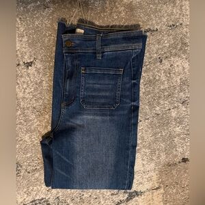 Oat New York Dark Blue Wide Leg Jeans